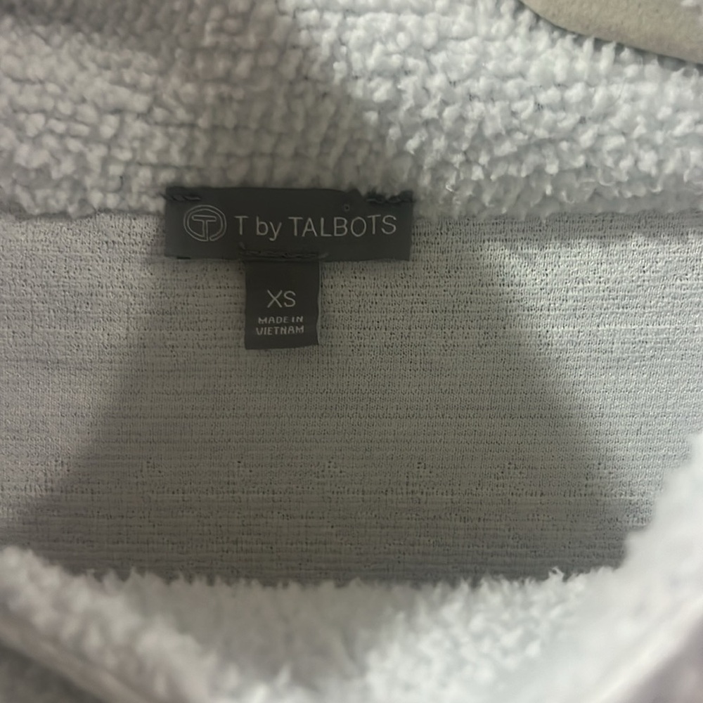 T By Talbots Mock Turtleneck Off White Long Top - image 3